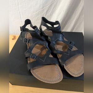 Merrell Women's Black Leather Sandals